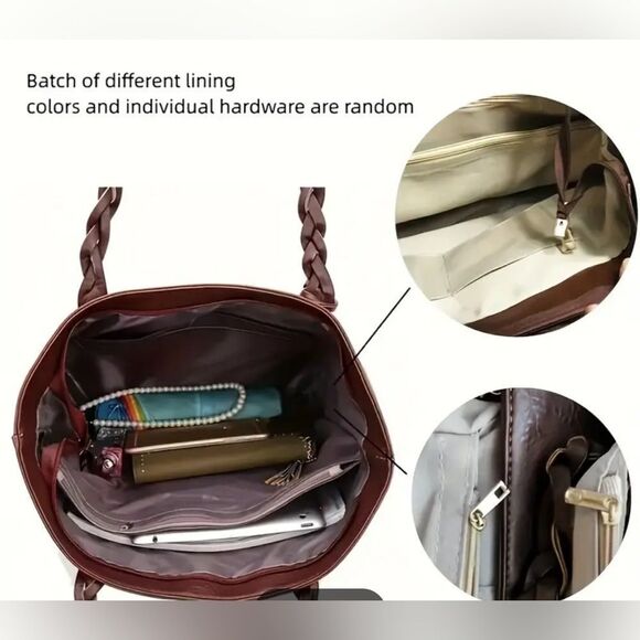 Vintage Tassel Tote Bag, Large Capacity Braided Shoulder Strap Bag - Picture 11 of 12